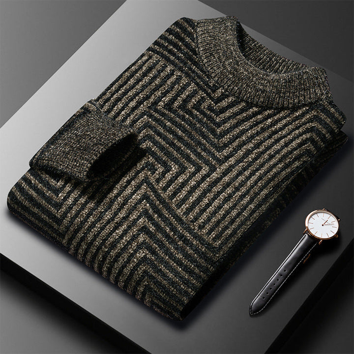 Eleganter Pullover mit stilvollem Muster für Herren, ideal für den Winter