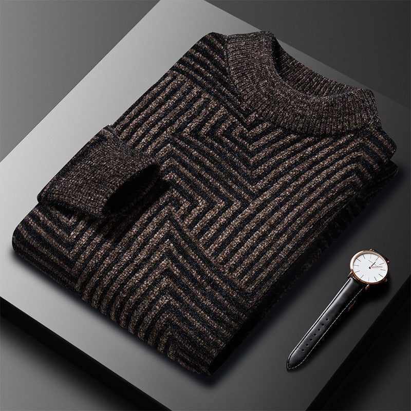 Eleganter Pullover mit stilvollem Muster für Herren, ideal für den Winter