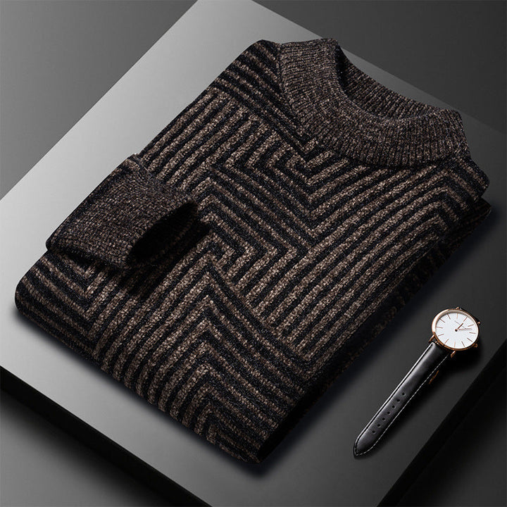 Eleganter Pullover mit stilvollem Muster für Herren, ideal für den Winter