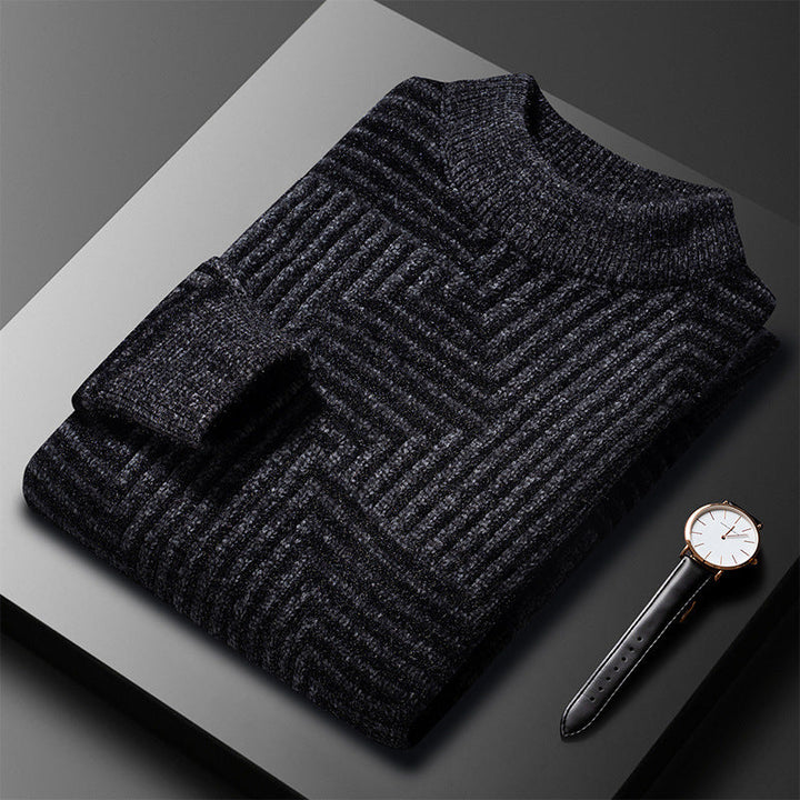 Eleganter Pullover mit stilvollem Muster für Herren, ideal für den Winter