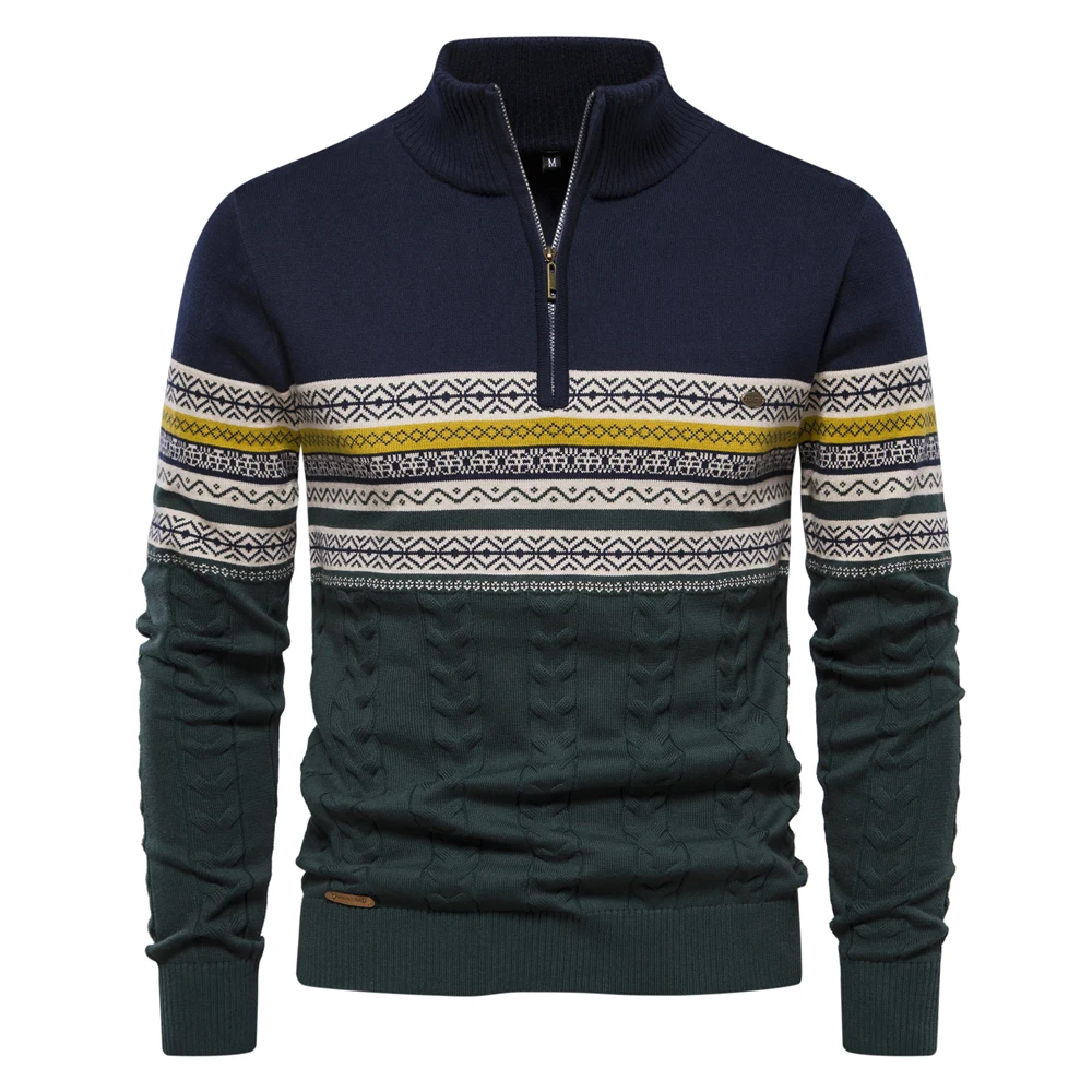 Stilvoller Herrenpullover mit Reißverschluss aus weichem Material