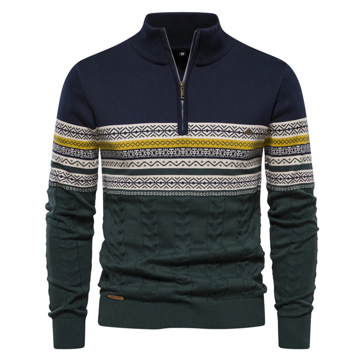 Stilvoller Herrenpullover mit Reißverschluss aus weichem Material