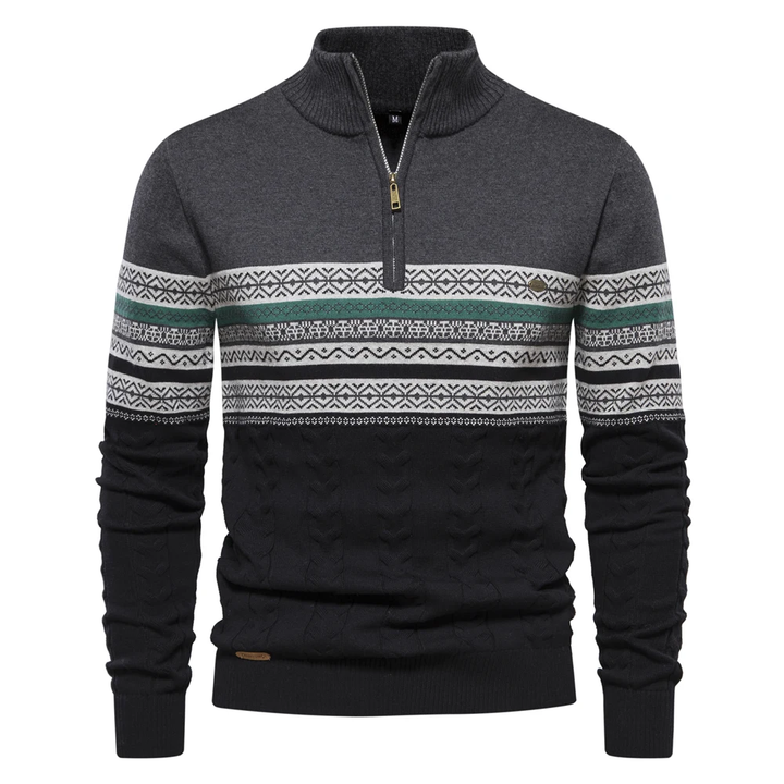 Stilvoller Herrenpullover mit Reißverschluss aus weichem Material