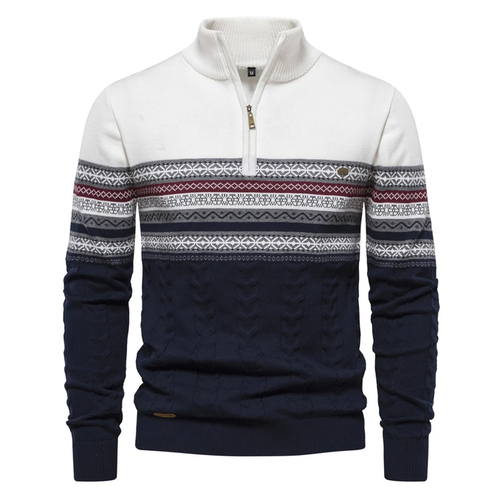 Stilvoller Herrenpullover mit Reißverschluss aus weichem Material
