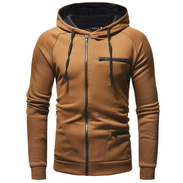 Stilvoller Kapuzenpullover mit Reißverschluss für Männer, der Komfort und Flexibilität bietet.