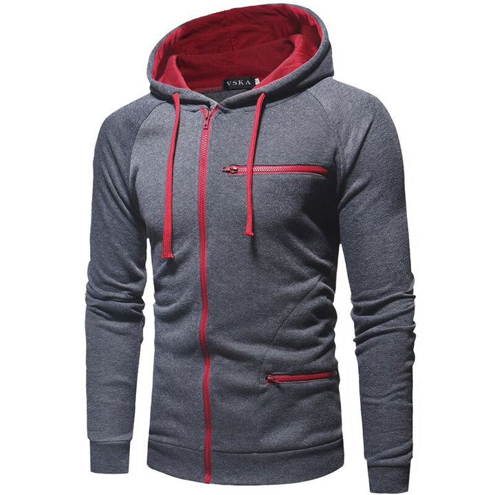 Stilvoller Kapuzenpullover mit Reißverschluss für Männer, der Komfort und Flexibilität bietet.