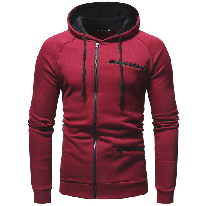 Stilvoller Kapuzenpullover mit Reißverschluss für Männer, der Komfort und Flexibilität bietet.