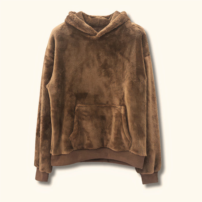 Moderner und gemütlicher Plüsch-Hoodie für Männer, perfekt für kalte Tage