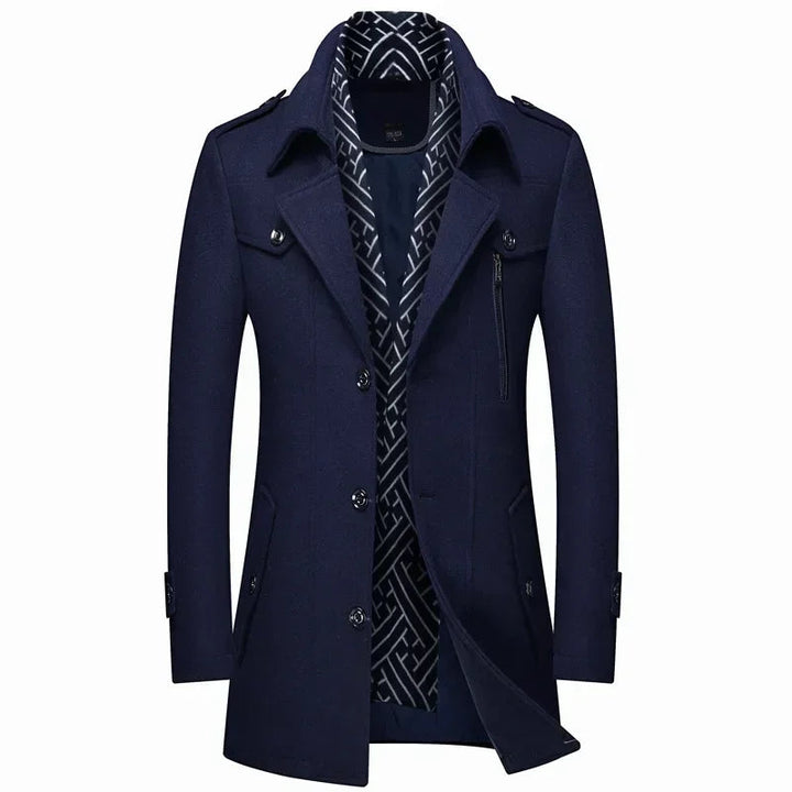 Eleganter und warmer Wintermantel für Herren mit klassischem Design und hochwertiger Verarbeitung.