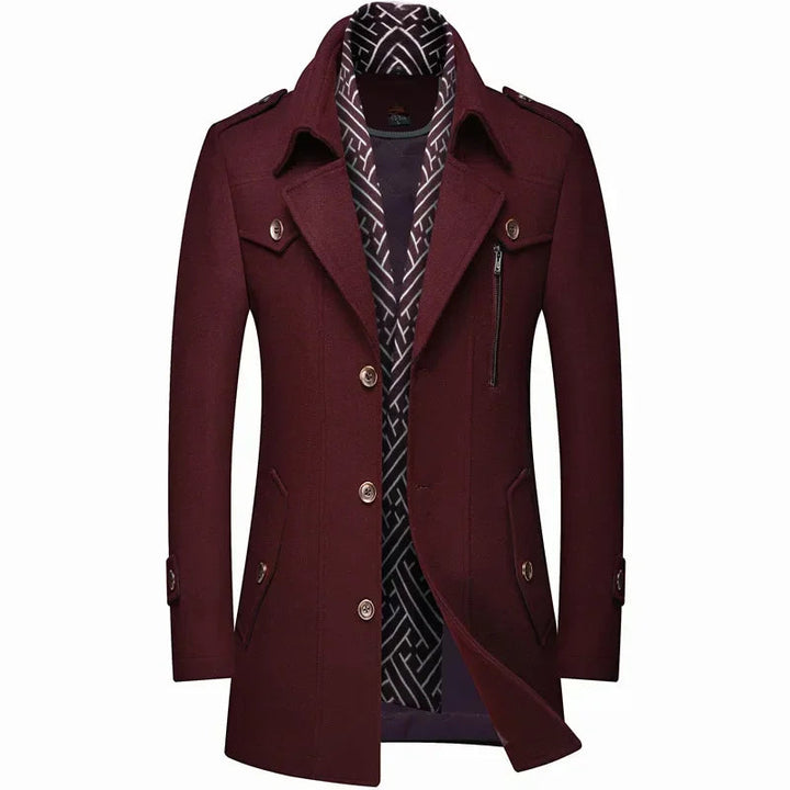 Eleganter und warmer Wintermantel für Herren mit klassischem Design und hochwertiger Verarbeitung.
