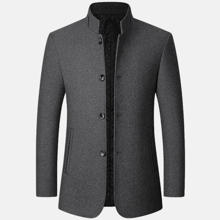 Eleganter Wintermantel aus Wolle für Herren, ideal für kalte Tage