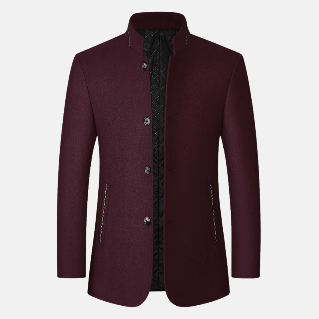 Eleganter Wintermantel aus Wolle für Herren, ideal für kalte Tage