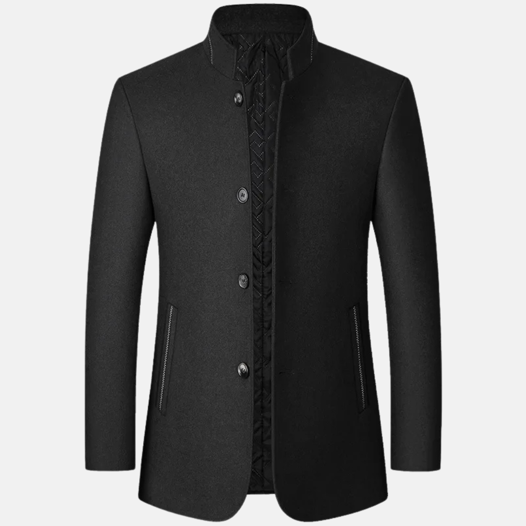 Eleganter Wintermantel aus Wolle für Herren, ideal für kalte Tage