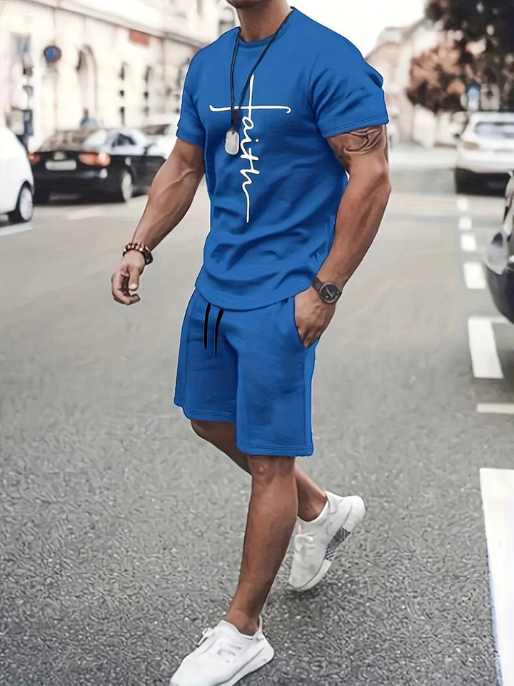 Stilvolles und bequemes Faith Print Set für Männer – moderner Look mit maximalem Komfort.
