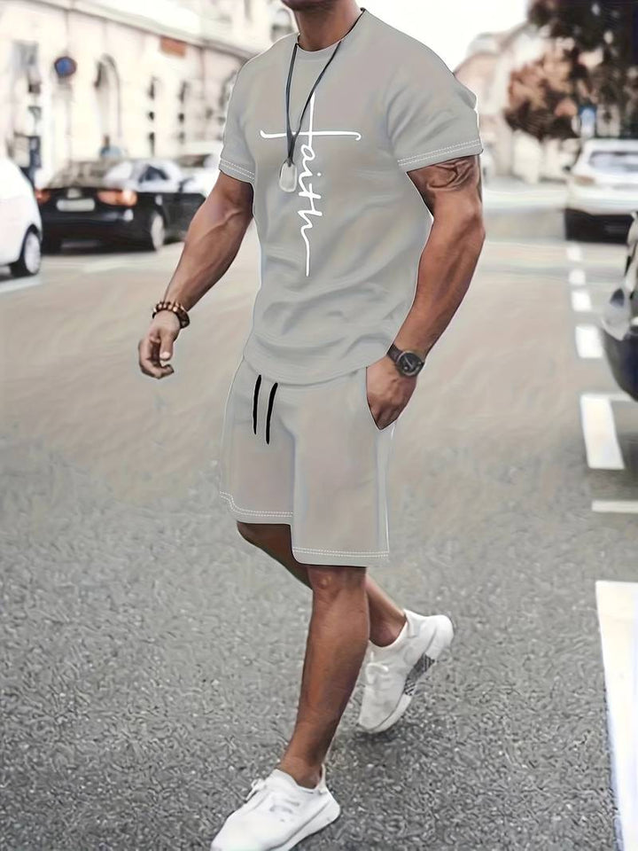 Stilvolles und bequemes Faith Print Set für Männer – moderner Look mit maximalem Komfort.