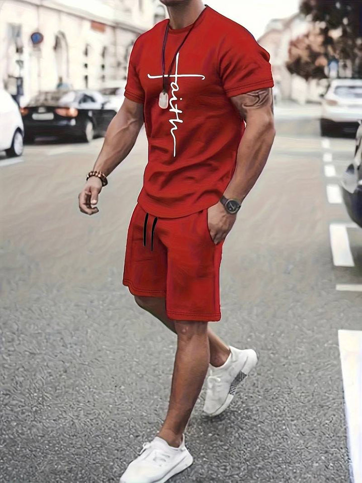 Stilvolles und bequemes Faith Print Set für Männer – moderner Look mit maximalem Komfort.