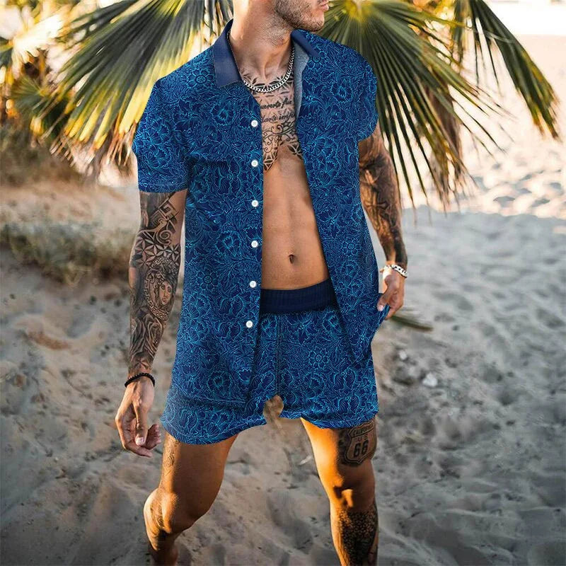 Trendiges Sommerset aus Hemd und Hose für einen entspannten Look an warmen Tagen
