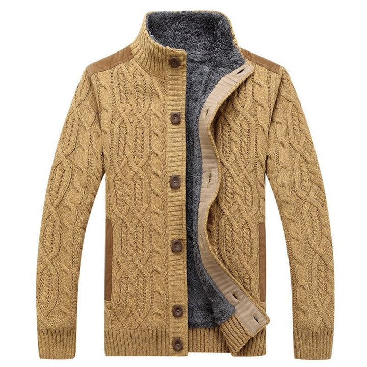 Strickjacke aus Fleece für Männer, kombiniert Komfort und Stil für kalte Tage