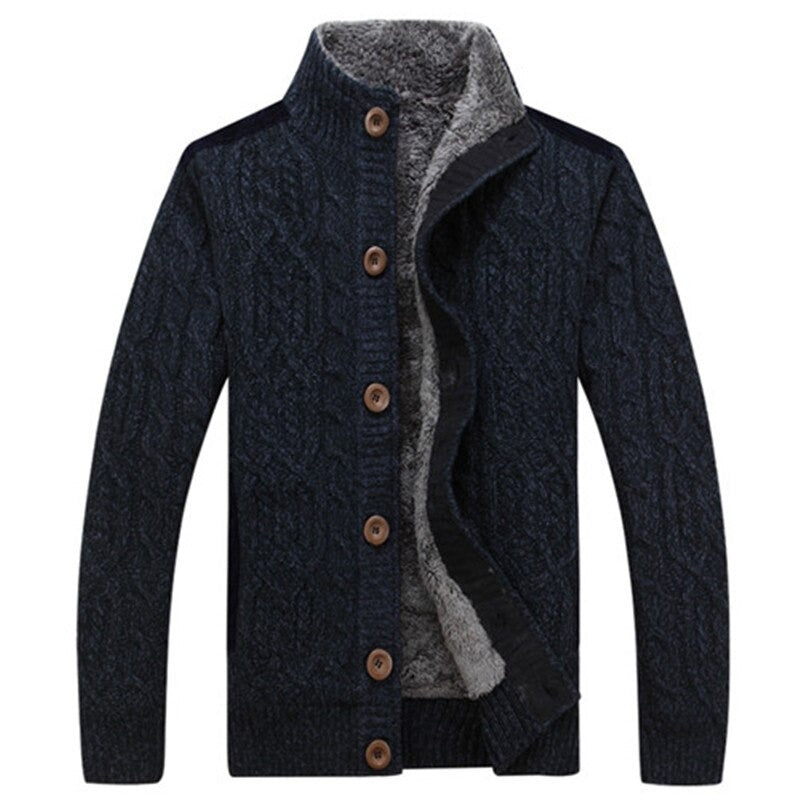 Strickjacke aus Fleece für Männer, kombiniert Komfort und Stil für kalte Tage