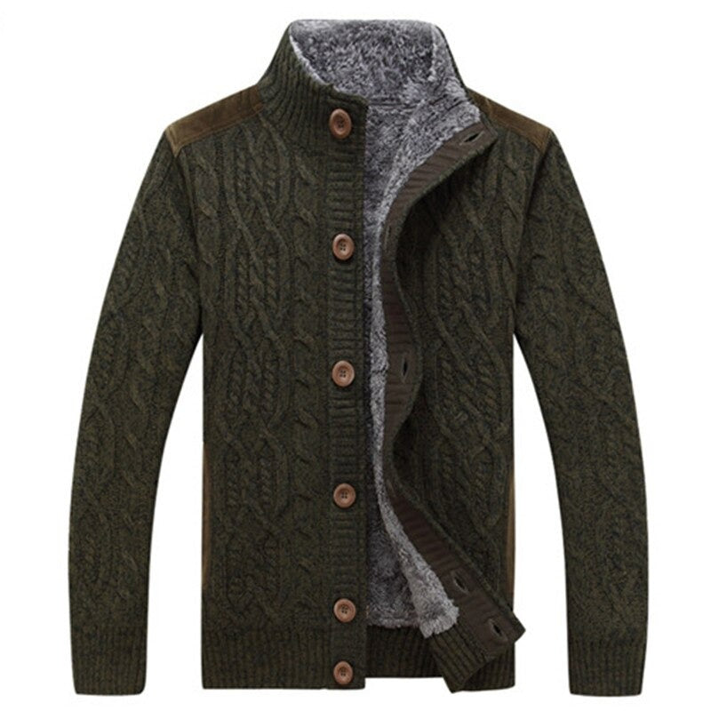 Strickjacke aus Fleece für Männer, kombiniert Komfort und Stil für kalte Tage