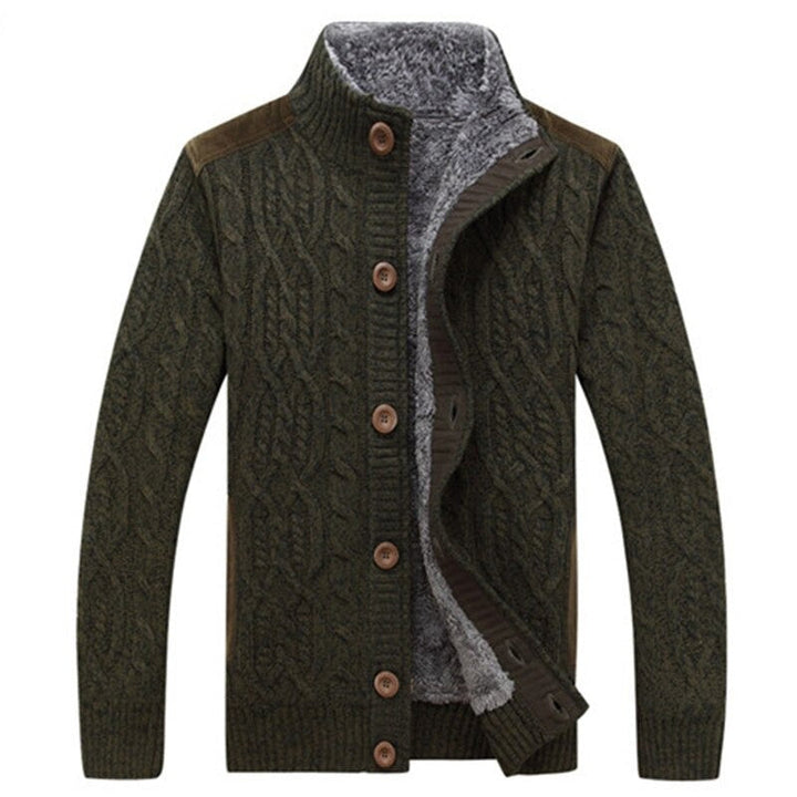 Strickjacke aus Fleece für Männer, kombiniert Komfort und Stil für kalte Tage