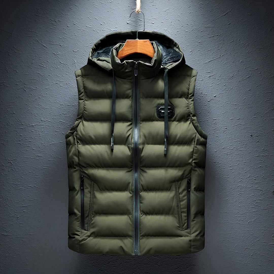 Stylische Herren Kapuzenweste für den Winter – perfekt für kalte Herbst- und Wintertage
