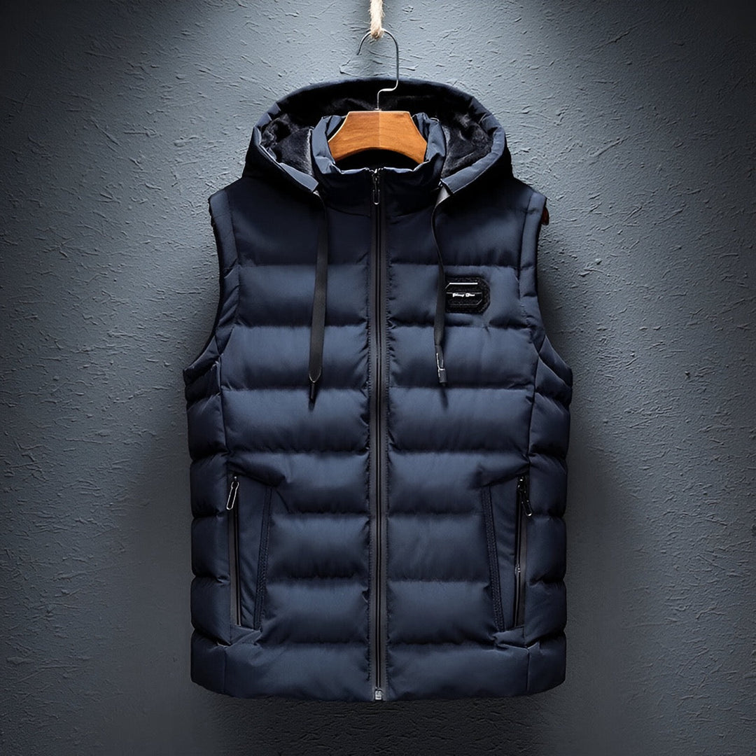 Stylische Herren Kapuzenweste für den Winter – perfekt für kalte Herbst- und Wintertage