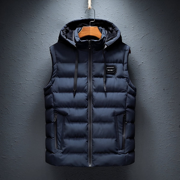 Stylische Herren Kapuzenweste für den Winter – perfekt für kalte Herbst- und Wintertage