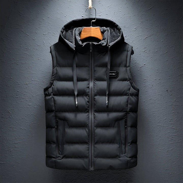 Stylische Herren Kapuzenweste für den Winter – perfekt für kalte Herbst- und Wintertage