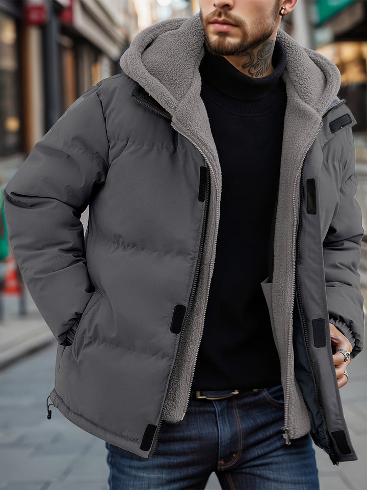 Trendige Plüsch-Winterjacke für Männer, warm und stylish für den Winter