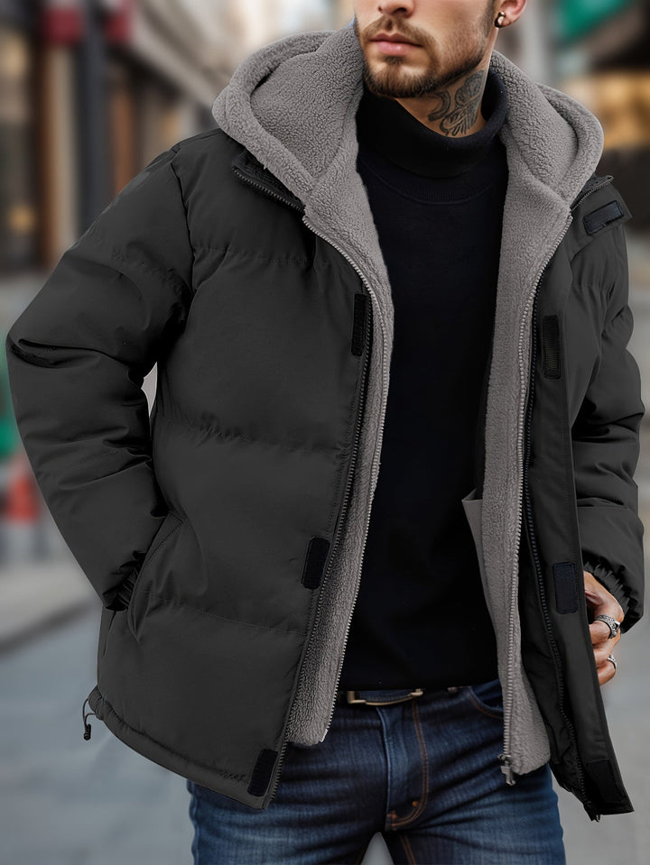 Trendige Plüsch-Winterjacke für Männer, warm und stylish für den Winter