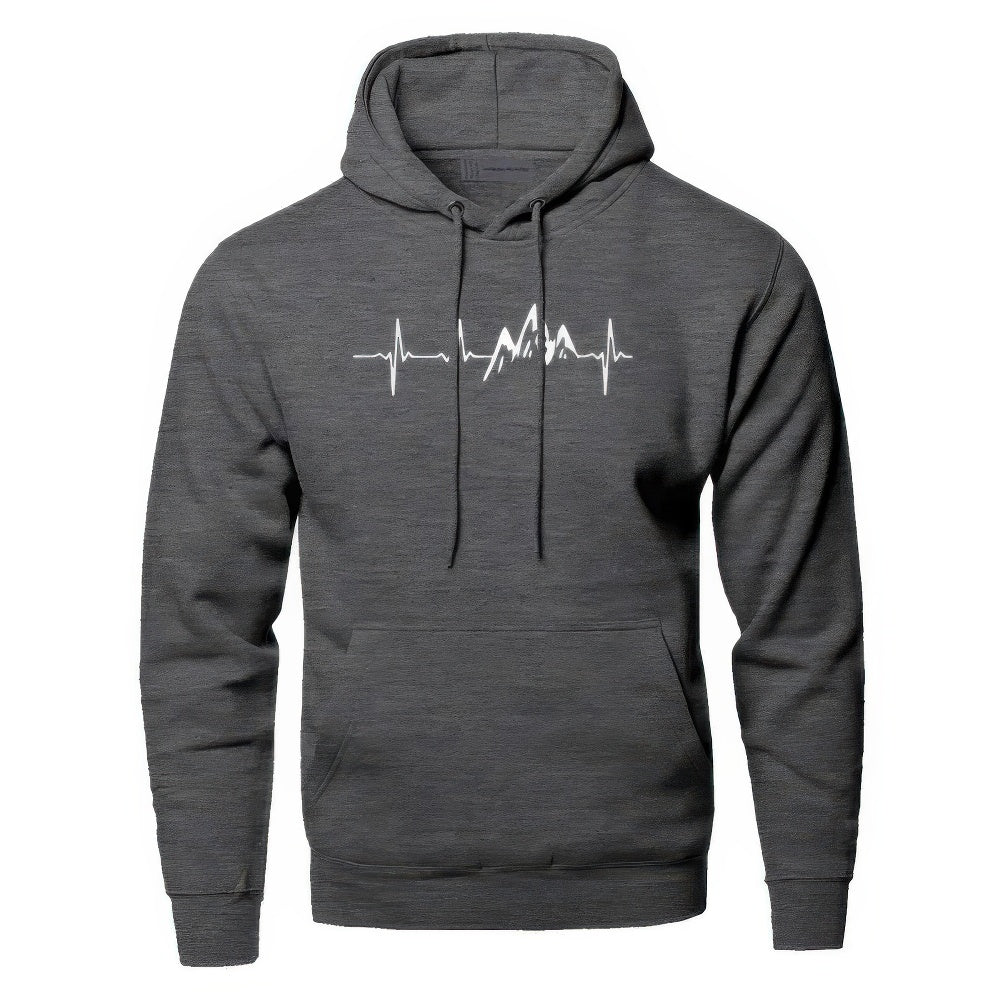 Stylischer Herren-Kapuzenpullover für Bergfreunde – komfortabel, warm und ideal für Herbst- und Winterabenteuer.