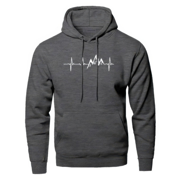 Stylischer Herren-Kapuzenpullover für Bergfreunde – komfortabel, warm und ideal für Herbst- und Winterabenteuer.