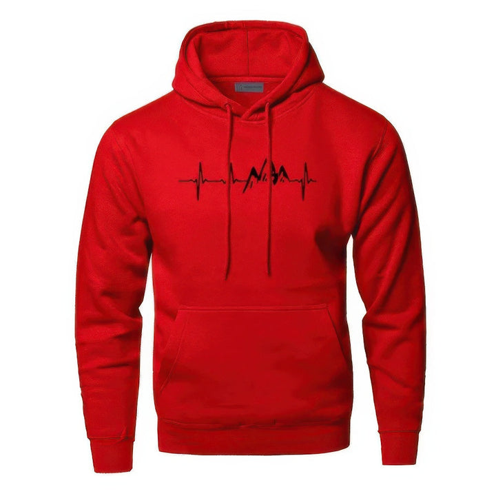 Stylischer Herren-Kapuzenpullover für Bergfreunde – komfortabel, warm und ideal für Herbst- und Winterabenteuer.