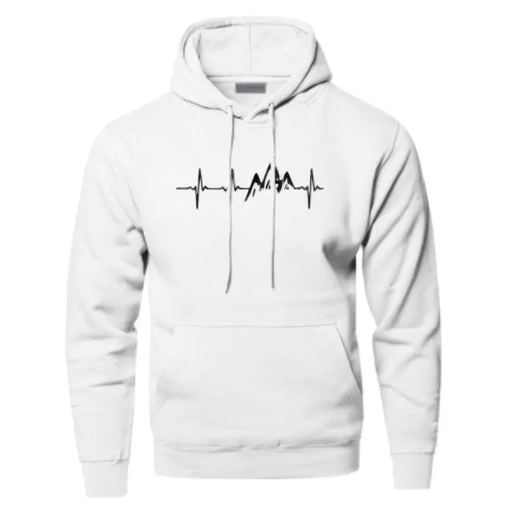 Stylischer Herren-Kapuzenpullover für Bergfreunde – komfortabel, warm und ideal für Herbst- und Winterabenteuer.