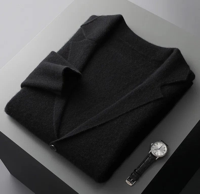 Stylischer Strickcardigan für Männer in elegantem Design, ideal für verschiedene Anlässe.