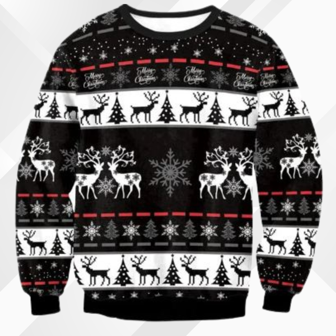 Stylischer Weihnachtsstrickpullover für Männer, ideal für kalte Wintertage und festliche Anlässe.