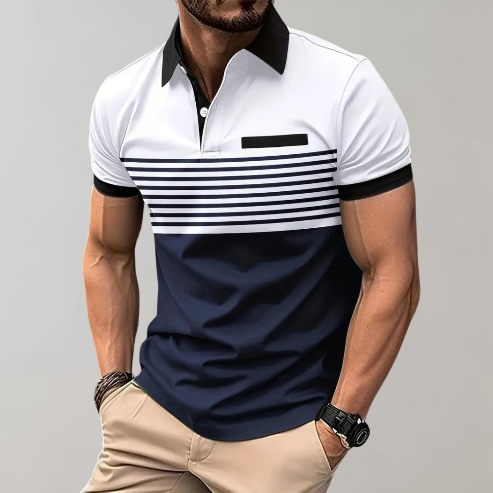 Stylisches gestreiftes Polo für den Sommer – leicht, bequem und perfekt für warme Tage