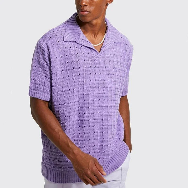 Stylisches Herren-Strick-Sommer-Poloshirt – leicht, atmungsaktiv und perfekt für warme Tage