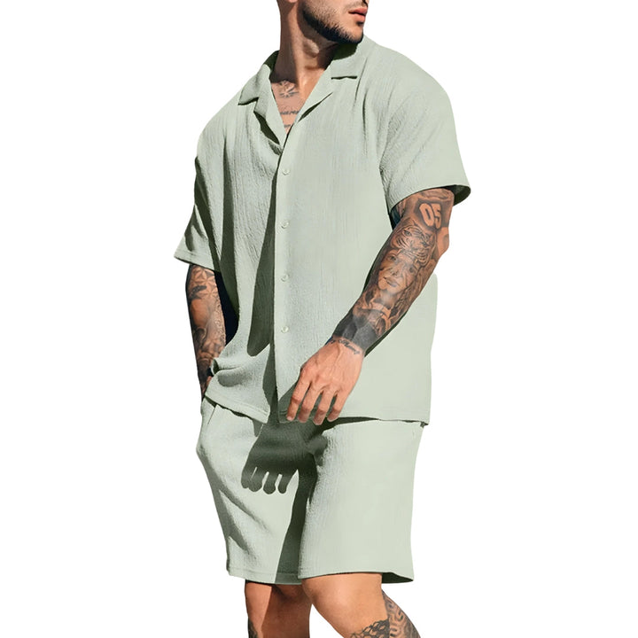 Stylisches Leinenhosen- und Blusen-Set für den Sommer, ideal für Eleganz und Komfort an warmen Tagen