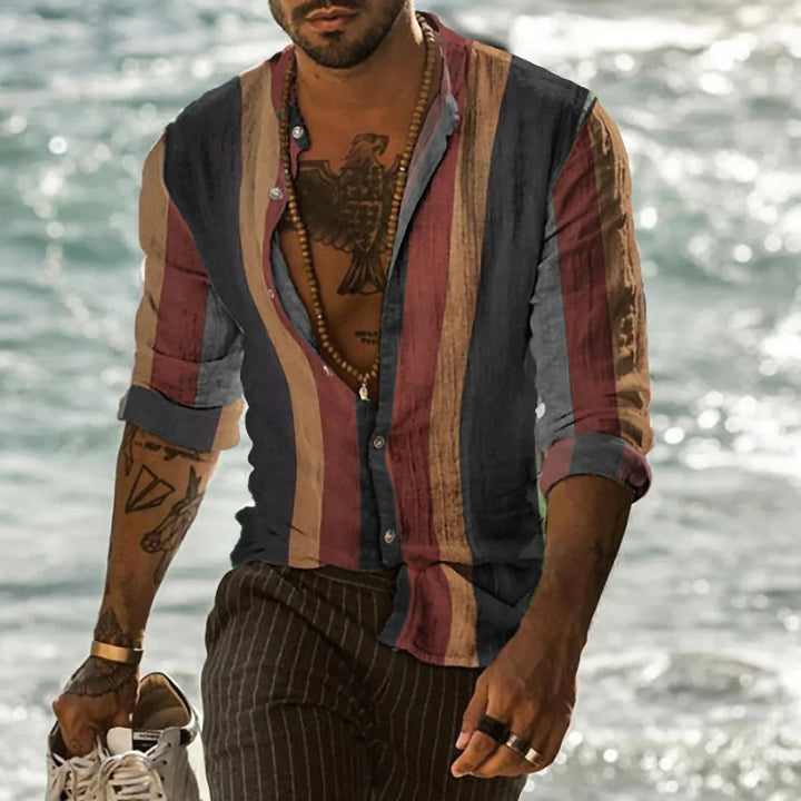 Lässiges und stylisches Strandhemd für Männer für den perfekten Sommerlook.