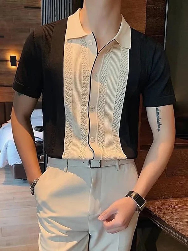 Stylisches Strickhemd für den Sommer, leicht und atmungsaktiv für einen modischen Look