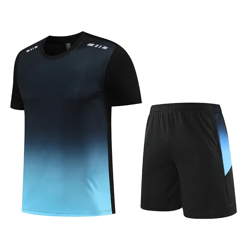 Stylisches Turnhemd- und Shorts-Sommerset, sportliches und bequemes Sommeroutfit für Männer