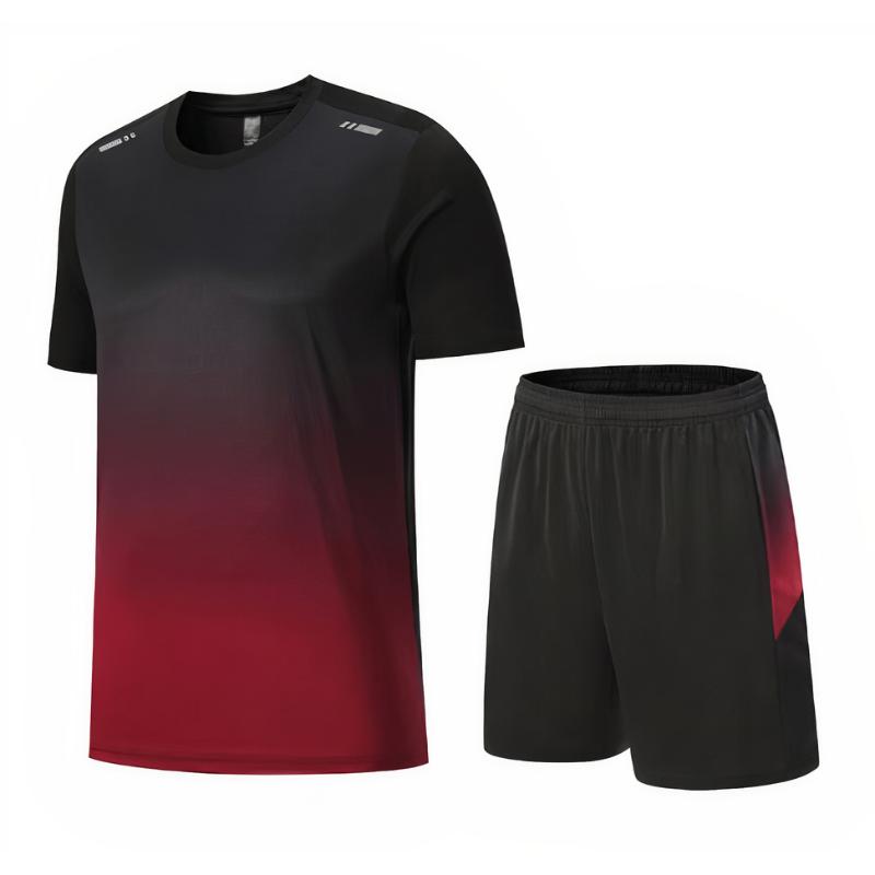 Stylisches Turnhemd- und Shorts-Sommerset, sportliches und bequemes Sommeroutfit für Männer
