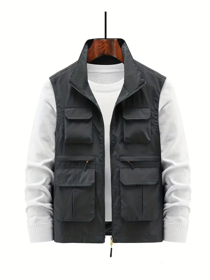 Trendige Multi-Pocket-Weste für Männer, funktional und stilvoll für Outdoor und Alltag