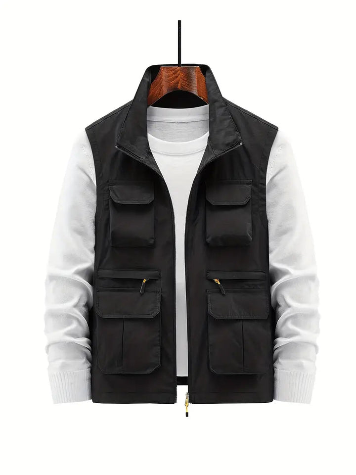 Trendige Multi-Pocket-Weste für Männer, funktional und stilvoll für Outdoor und Alltag