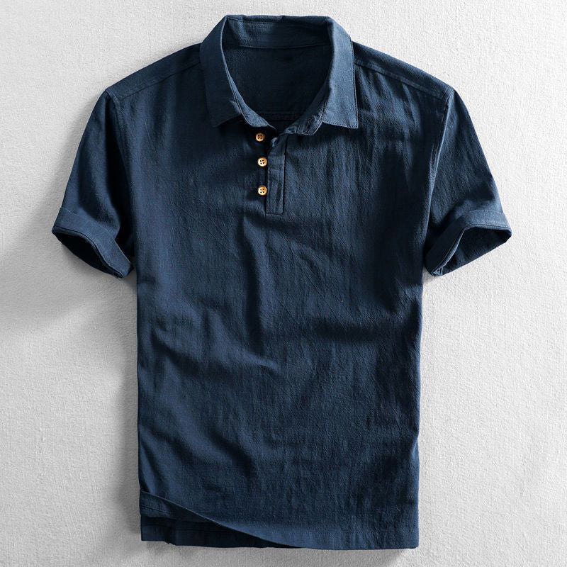 Trendiges Sommerhemd aus Leinen für Männer, leicht und atmungsaktiv für stilvolle Sommerlooks.