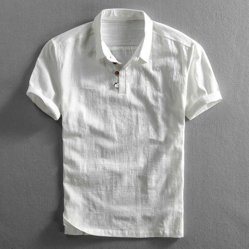 Trendiges Sommerhemd aus Leinen für Männer, leicht und atmungsaktiv für stilvolle Sommerlooks.