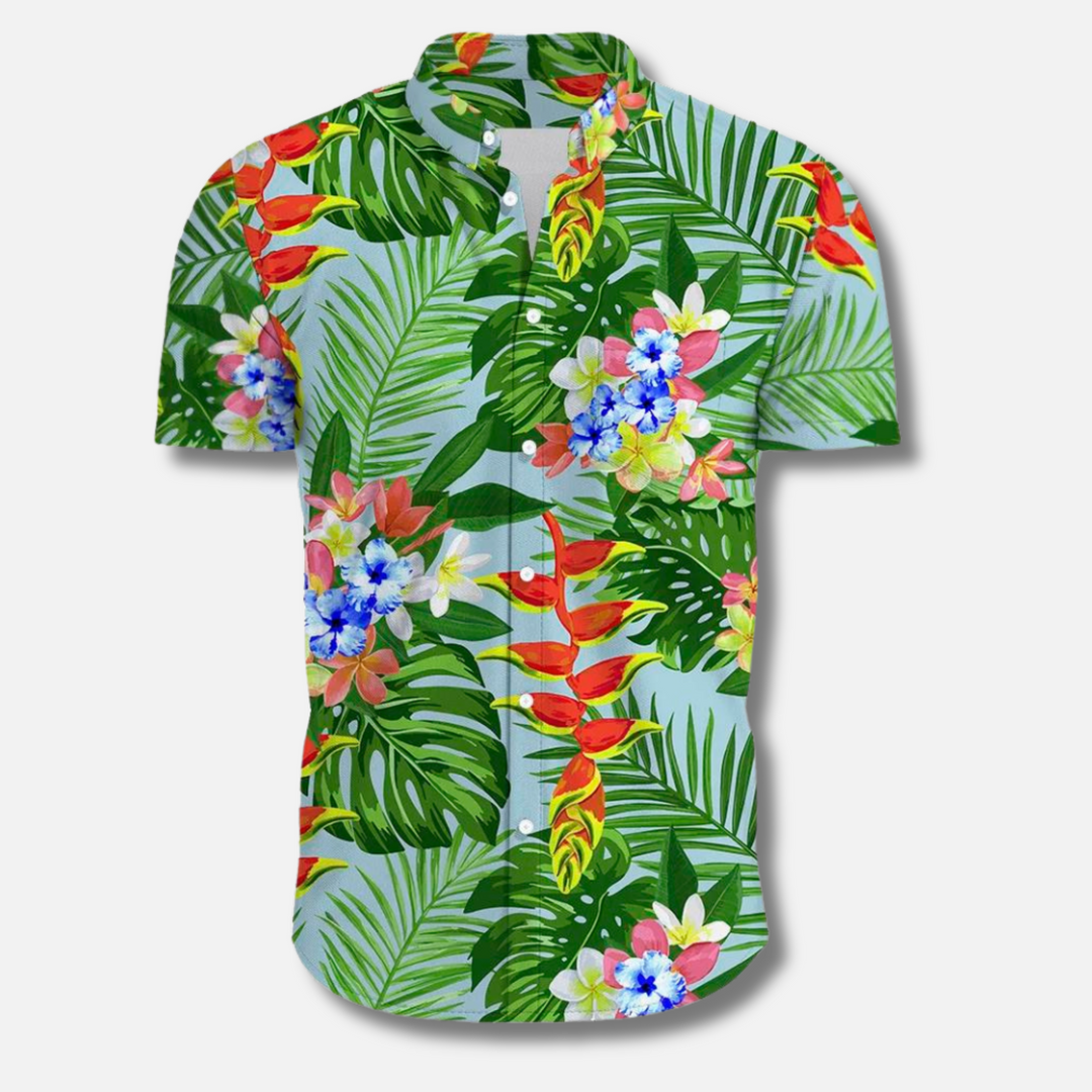 Tropische Sommerbluse für Frauen, luftig und stilvoll für warme Sommertage.
