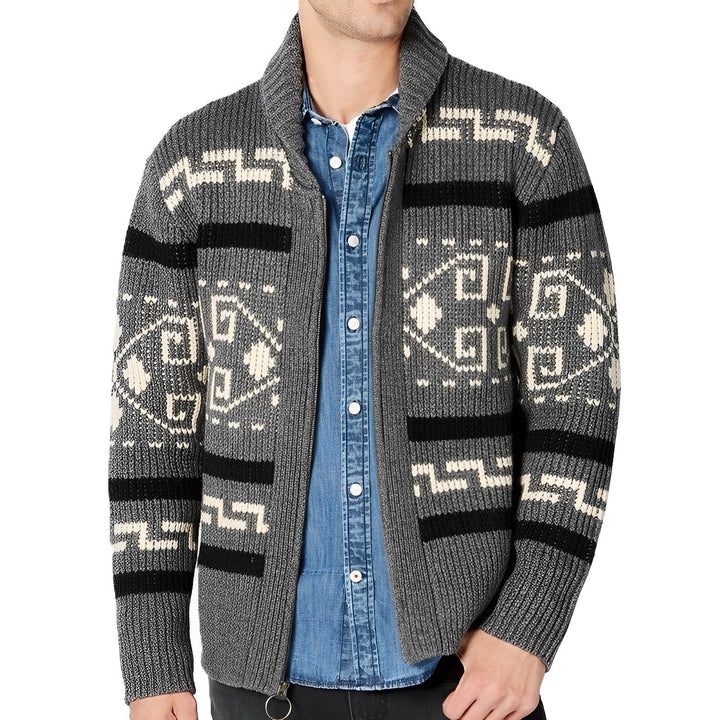 Vintage-Winter-Strickjacke für Herren im klassischen Design, ideal für den Winter